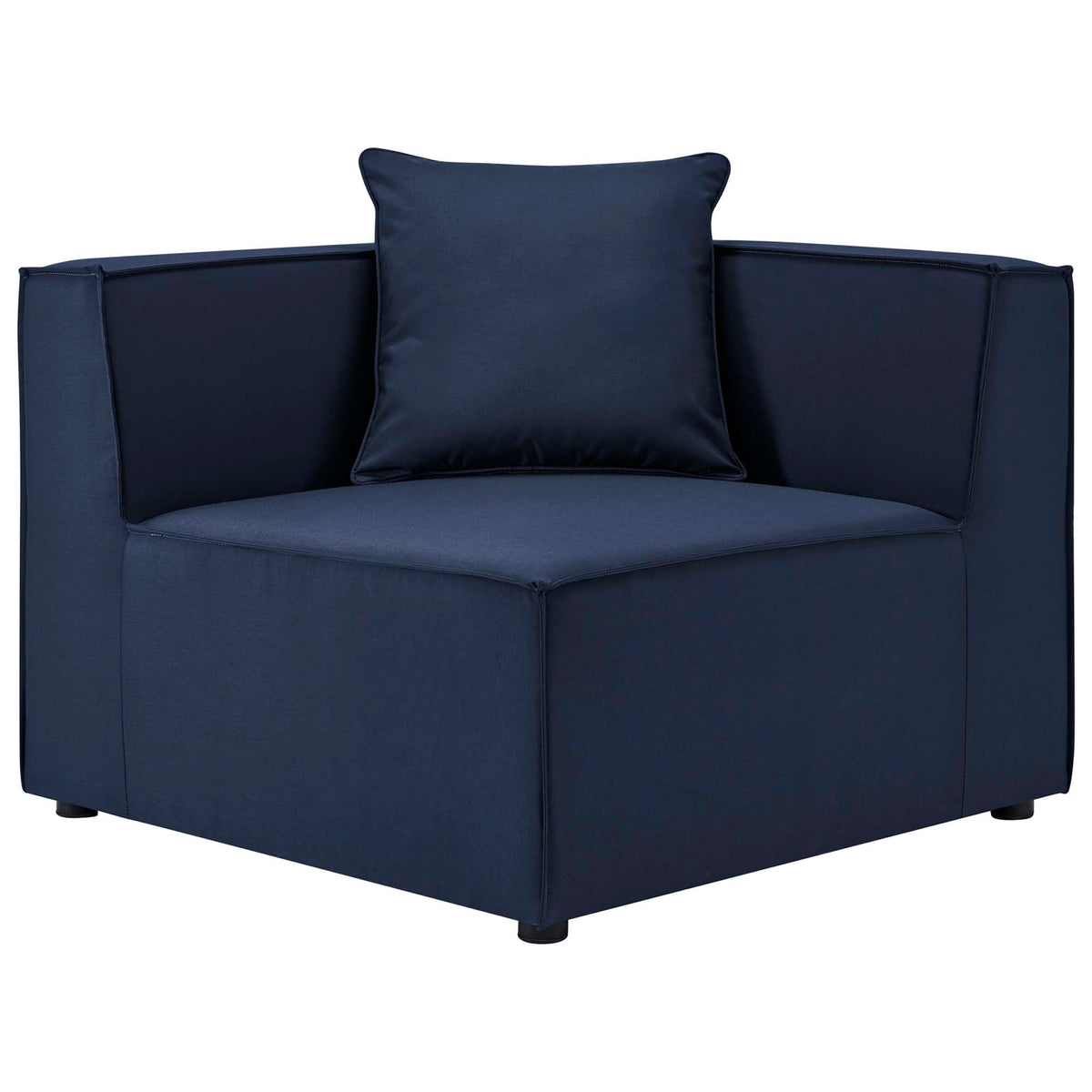 Modway Saybrook 8-Piece Outdoor Sectional Sofa | UV-Resistant Upholstery | White, Gray or Natural Navy | Patio Elegance