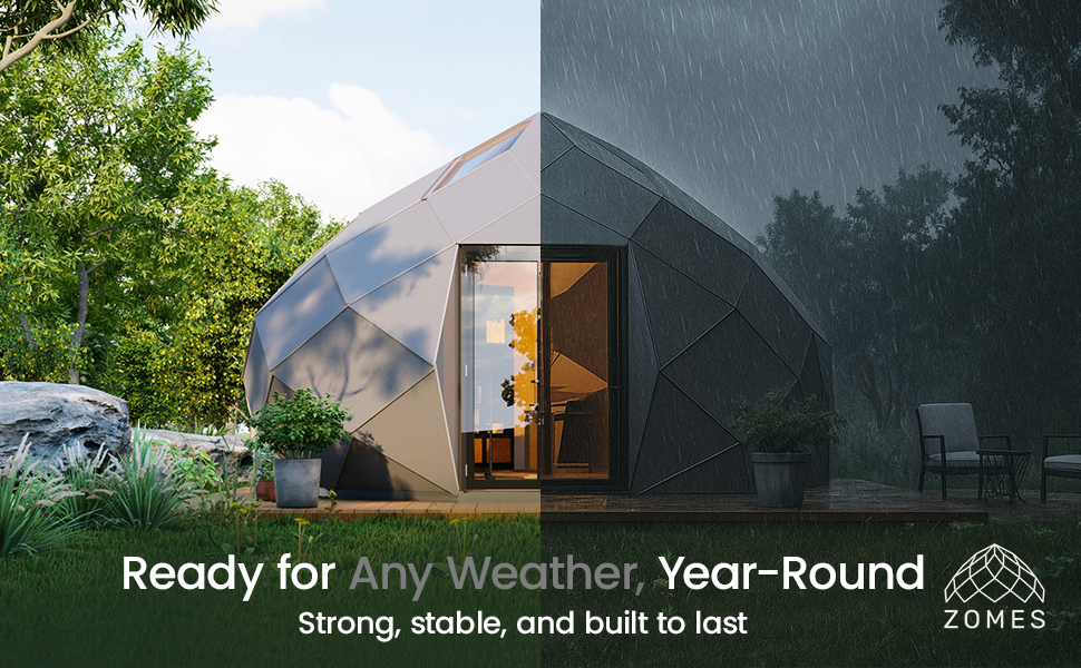 Patio Elegance Zomes Pod | 120 sq ft Eco-Friendly Outdoor Pod | Insulated, Weather-Resistant | Free Shipping