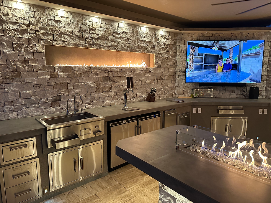 KoKoMo Luxury Custom Outdoor Kitchen | Fully Custom BBQ Island, Professional Installation | Contact for Quote