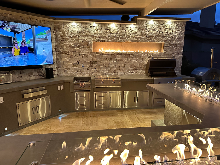 KoKoMo Luxury Custom Outdoor Kitchen | Fully Custom BBQ Island, Professional Installation | Contact for Quote