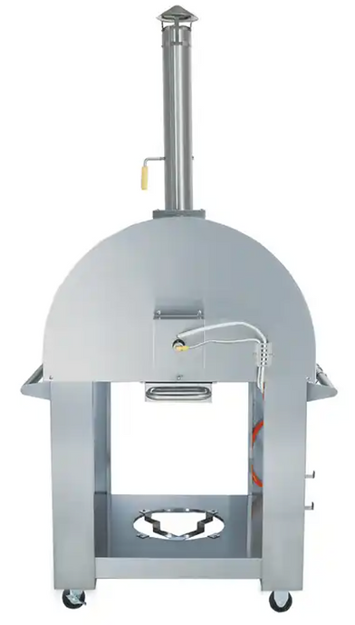 KoKoMo 32" Dual Fuel Pizza Oven | Gas or Wood-Fired | 900°F | 60-Second Pizza | Stainless Steel | LP or NG | Patio Elegance