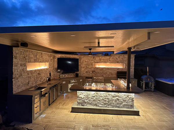 KoKoMo Luxury Custom Outdoor Kitchen | Fully Custom BBQ Island, Professional Installation | Contact for Quote