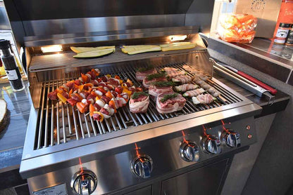 KoKoMo Montego Outdoor Kitchen BBQ Island | Large-Format Built-In Grill Island with Bar & Storage | LP or NG
