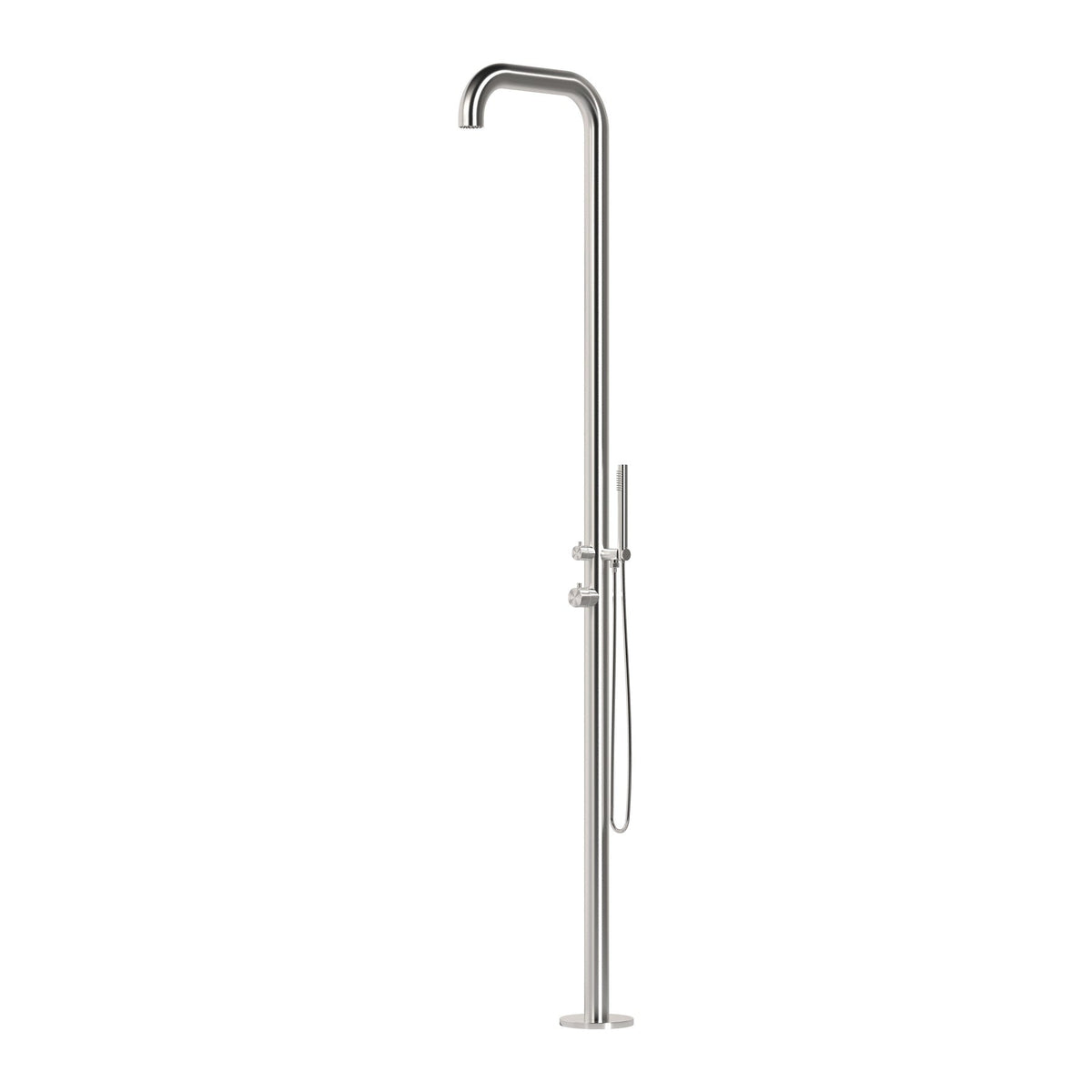 Cascade Freestanding Outdoor Shower with Handheld | Brushed | 316 Outdoor Showers