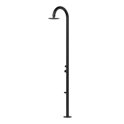 Sierra Freestanding Outdoor Shower with Rain Head & Foot Wash | PVD Black | 316 Outdoor Showers