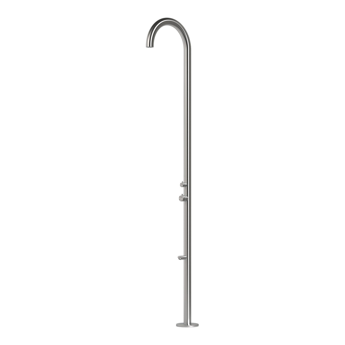 Teton Freestanding Outdoor Shower with Foot Wash | Brushed | 316 Outdoor Showers