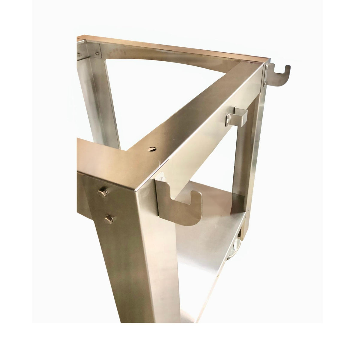 WPPO Karma 32 Oven Stand Cart | 201 Stainless Steel with Bottom Shelf and Locking Casters