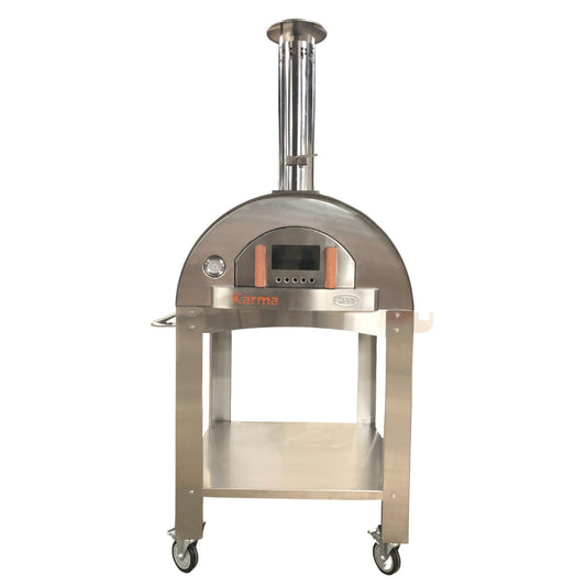 Karma 32" Professional Wood-Fired Oven | 304 Stainless Steel | Cooks Up to 3 Pizzas
