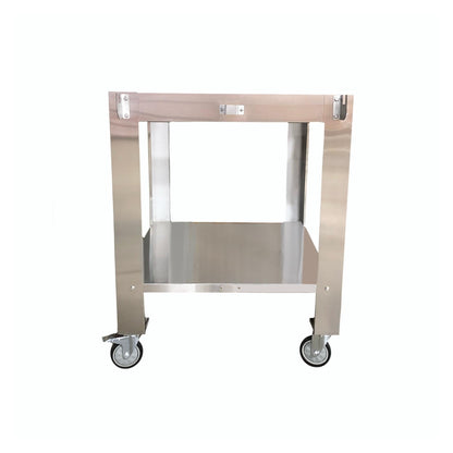 WPPO Karma 32 Oven Stand Cart | 201 Stainless Steel with Bottom Shelf and Locking Casters