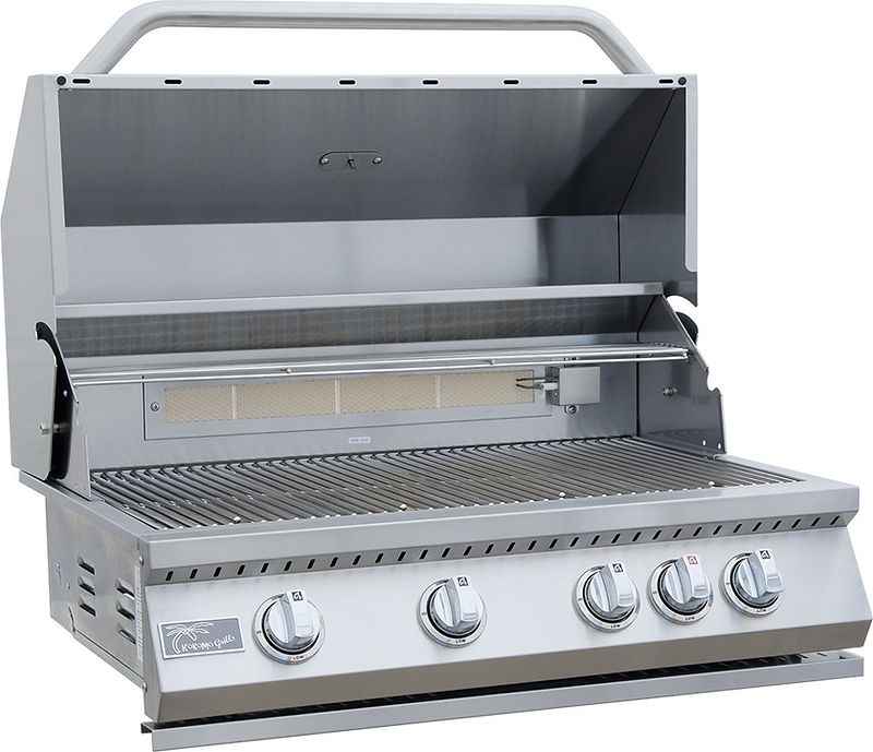 KoKoMo Mini Maui 6' Outdoor Kitchen Island | Built-In Gas Grill with Bar Seating | LP or Natural Gas