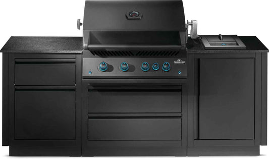 OASIS® Built-In Outdoor Kitchen Kit | 700 Series 32" Grill, SIZZLE ZONE®, Stainless Countertops & Storage | Propane