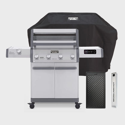Monument Grills Eminence 405 | ClearView Smart Gas Grill with Bluetooth & LED Panel