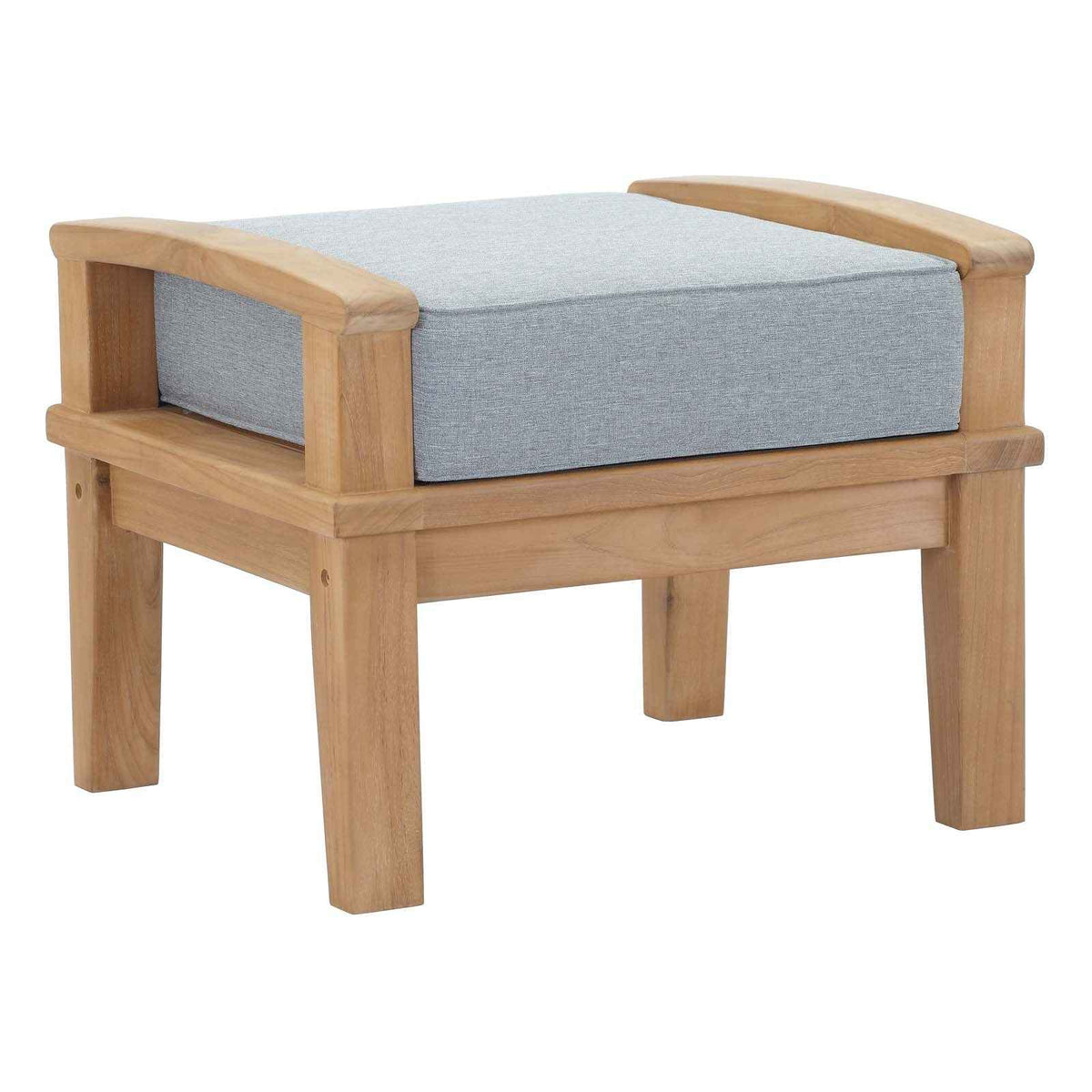 Marina 10-Piece Outdoor Teak Set | Natural Teak, Grey Cushions, 434 lbs | Sustainably Sourced | Free Shipping