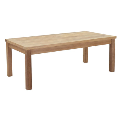 Marina 10-Piece Outdoor Teak Set | Natural Teak, Grey Cushions, 434 lbs | Sustainably Sourced | Free Shipping