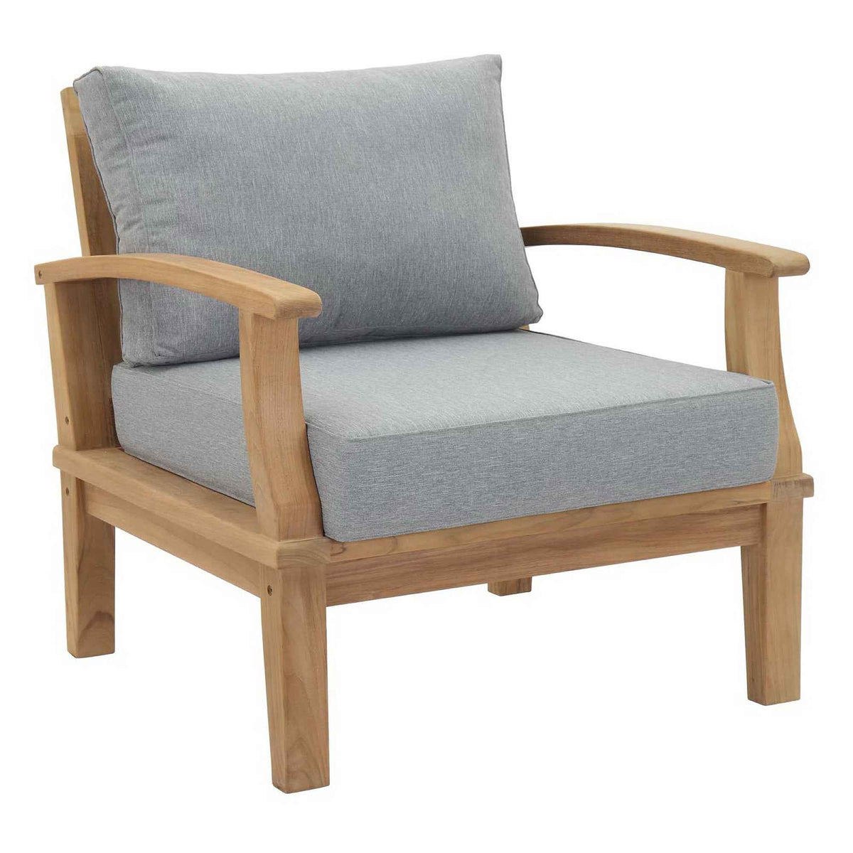 Modway Marina 9-Piece Outdoor Teak Lounge Set | Natural Teak, 3 Cushion Colors, 257 lbs | Free Shipping