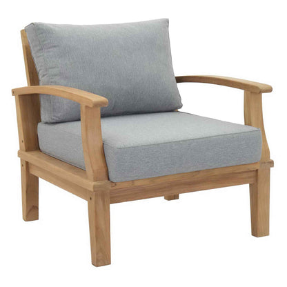 Modway Marina 9-Piece Outdoor Teak Lounge Set | Natural Teak, 3 Cushion Colors, 257 lbs | Free Shipping