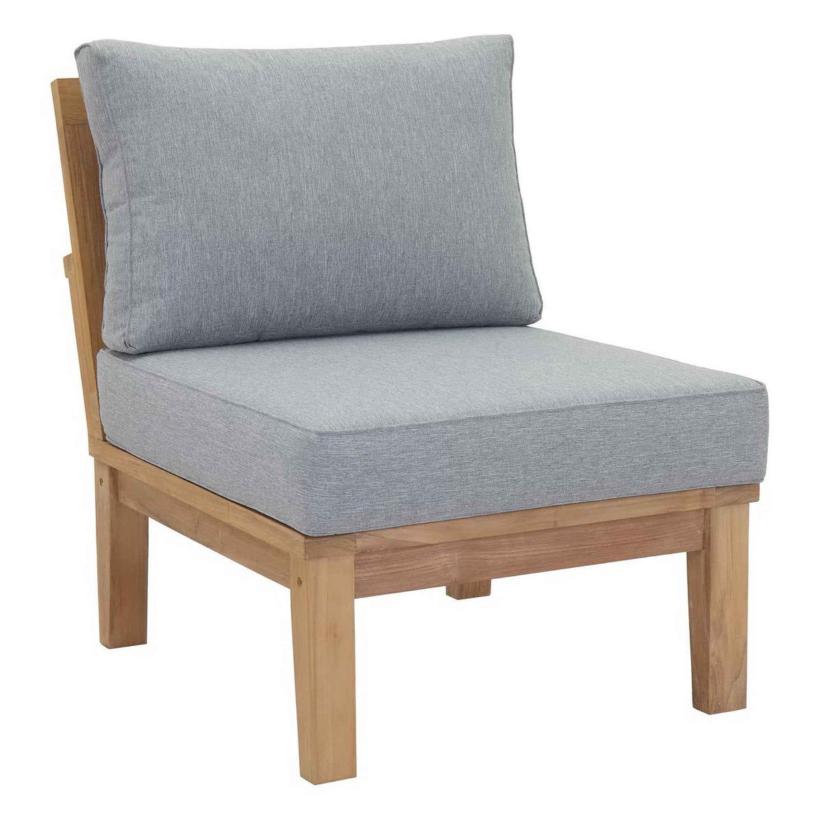 Modway Marina 9-Piece Outdoor Teak Lounge Set | Natural Teak, 3 Cushion Colors, 257 lbs | Free Shipping