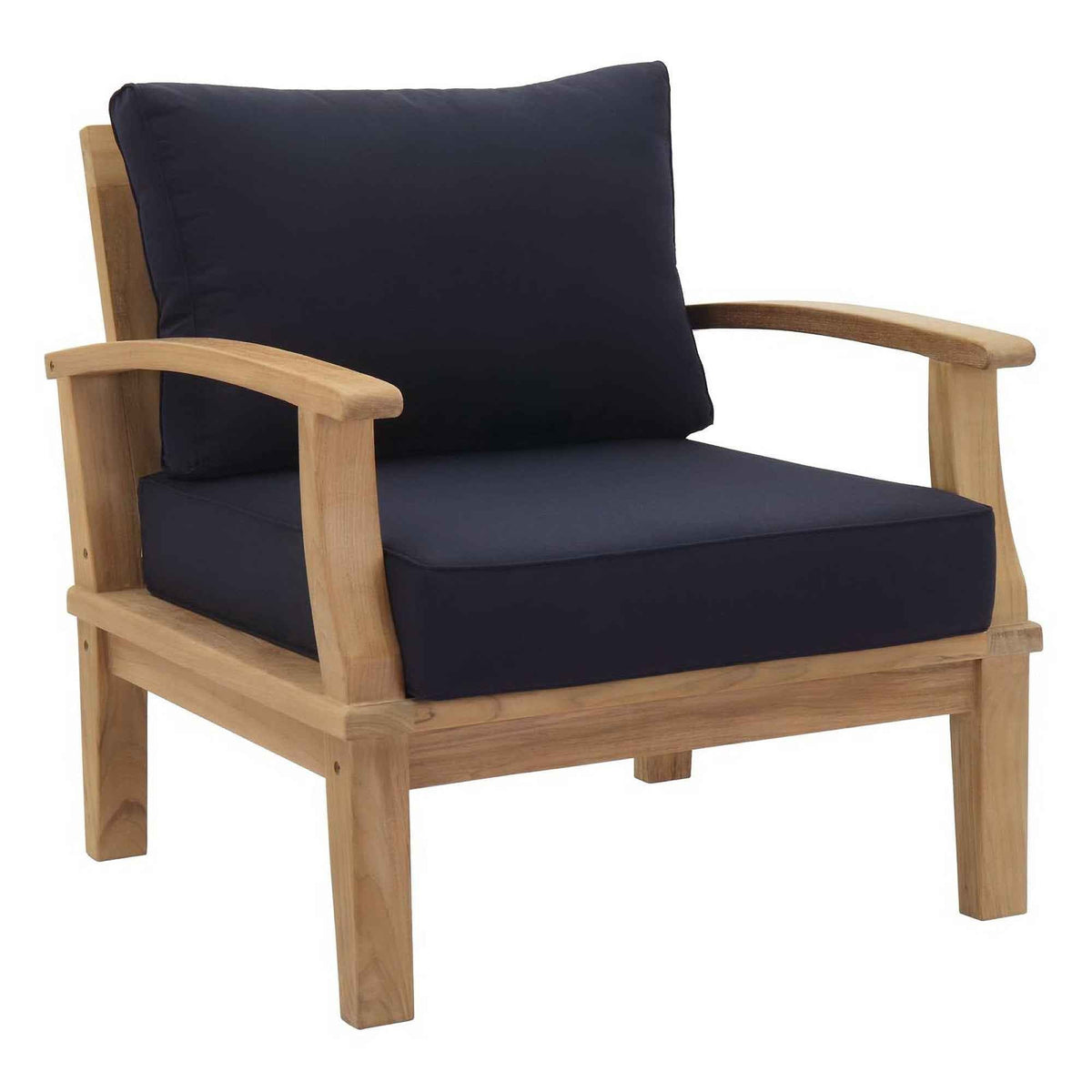 Modway Marina 9-Piece Outdoor Teak Lounge Set | Natural Teak, 3 Cushion Colors, 257 lbs | Free Shipping