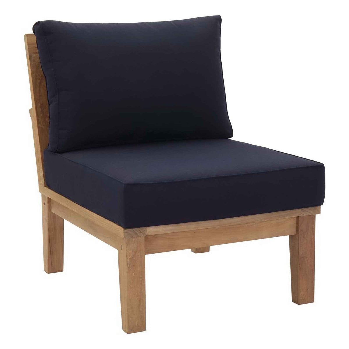 Modway Marina 9-Piece Outdoor Teak Lounge Set | Natural Teak, 3 Cushion Colors, 257 lbs | Free Shipping