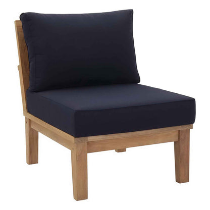 Modway Marina 9-Piece Outdoor Teak Lounge Set | Natural Teak, 3 Cushion Colors, 257 lbs | Free Shipping