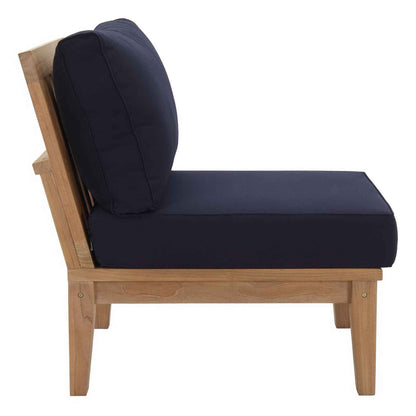 Modway Marina 9-Piece Outdoor Teak Lounge Set | Natural Teak, 3 Cushion Colors, 257 lbs | Free Shipping