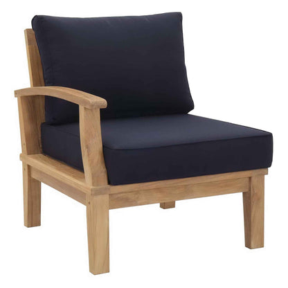 Modway Marina 9-Piece Outdoor Teak Lounge Set | Natural Teak, 3 Cushion Colors, 257 lbs | Free Shipping