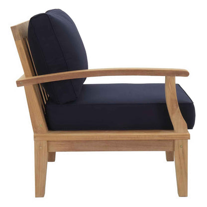 Modway Marina 9-Piece Outdoor Teak Lounge Set | Natural Teak, 3 Cushion Colors, 257 lbs | Free Shipping