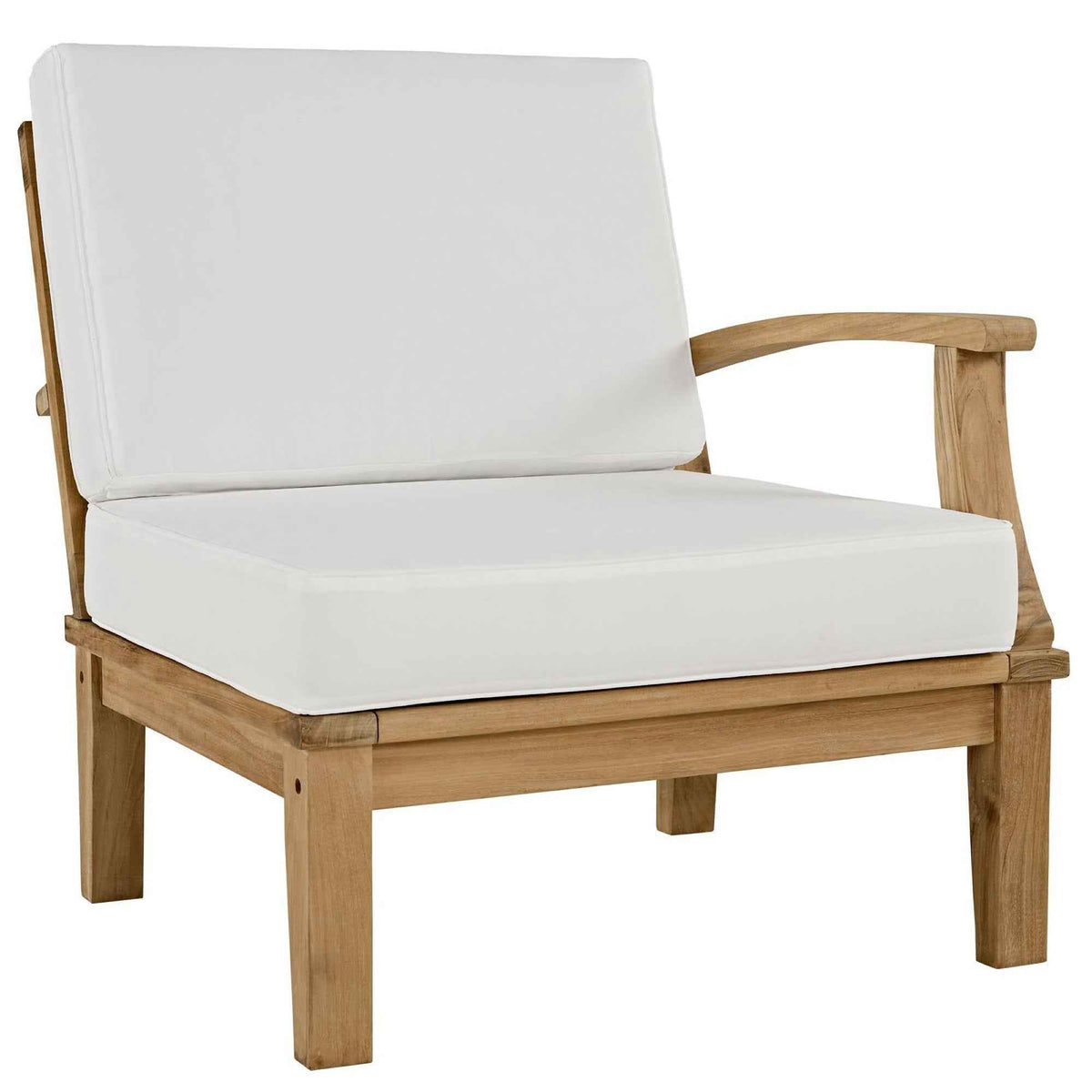 Modway Marina 9-Piece Outdoor Teak Lounge Set | Natural Teak, 3 Cushion Colors, 257 lbs | Free Shipping
