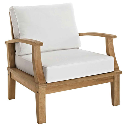 Modway Marina 9-Piece Outdoor Teak Lounge Set | Natural Teak, 3 Cushion Colors, 257 lbs | Free Shipping