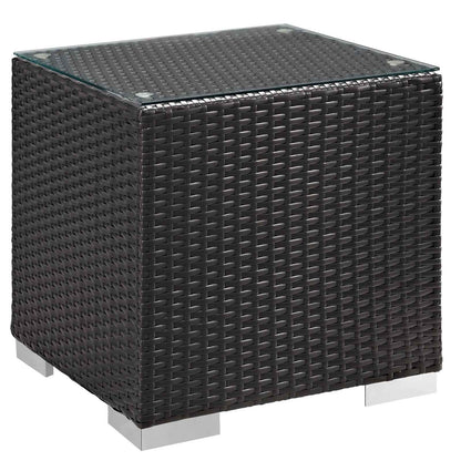 Modway Convene 5-Piece Outdoor Sectional Set | Resin Wicker, Aluminum, 58 lbs, Orange, Mocha, or Red | Free Shipping