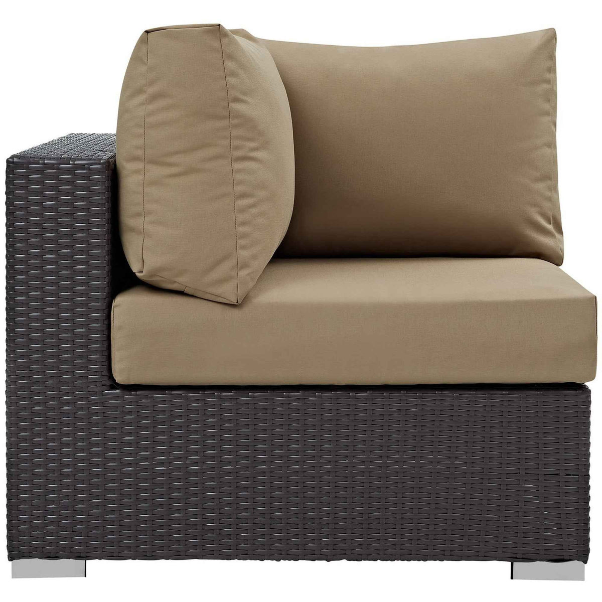 Modway Convene 10-Piece Outdoor Lounge Set | Espresso Frame, Beige, Mocha, or White Cushions, 384 lbs | Free Shipping