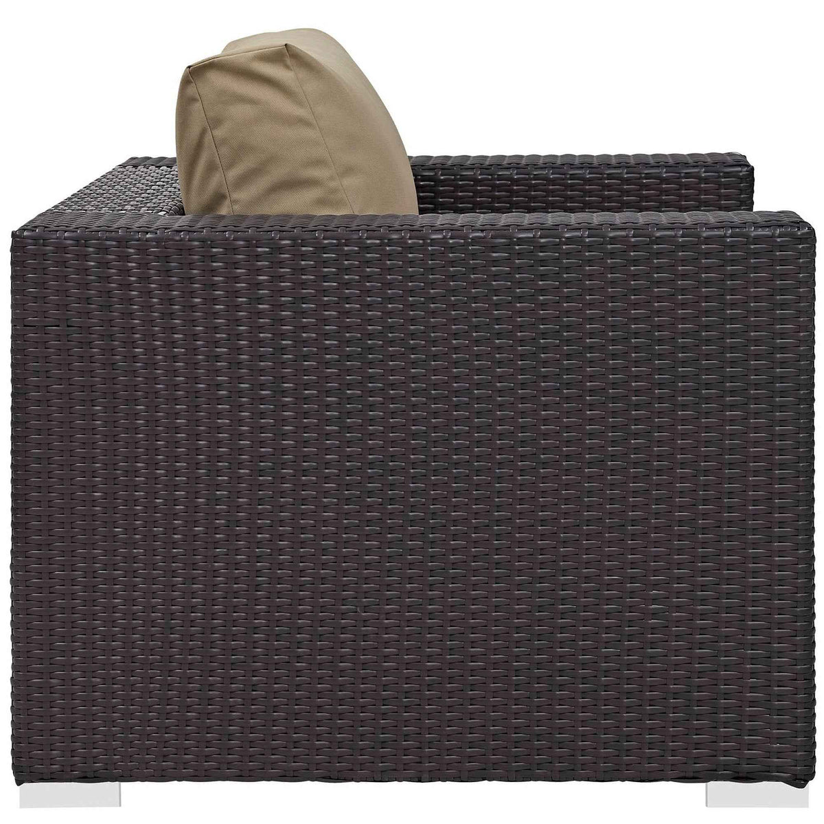 Modway Convene 10-Piece Outdoor Lounge Set | Espresso Frame, Beige, Mocha, or White Cushions, 384 lbs | Free Shipping