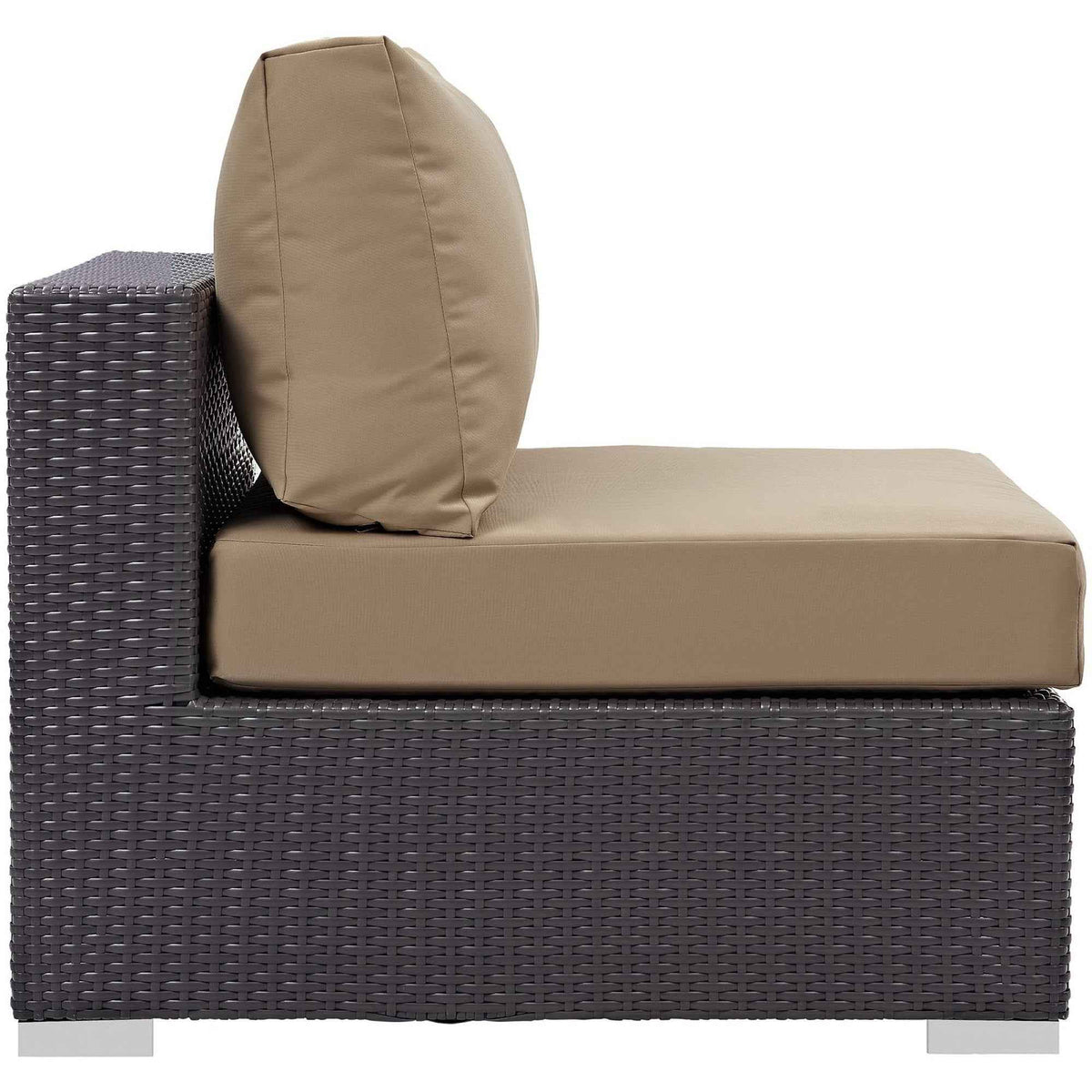 Modway Convene 10-Piece Outdoor Lounge Set | Espresso Frame, Beige, Mocha, or White Cushions, 384 lbs | Free Shipping