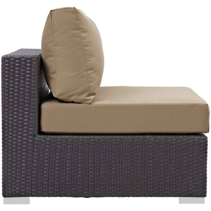 Modway Convene 10-Piece Outdoor Lounge Set | Espresso Frame, Beige, Mocha, or White Cushions, 384 lbs | Free Shipping