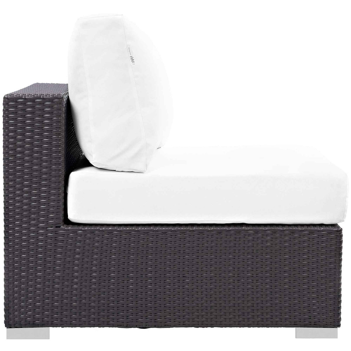 Modway Convene 10-Piece Outdoor Lounge Set | Espresso Frame, Beige, Mocha, or White Cushions, 384 lbs | Free Shipping