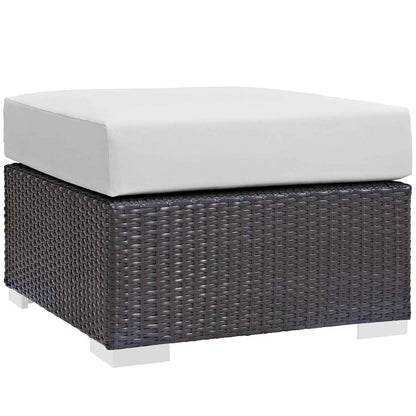 Modway Convene 10-Piece Outdoor Lounge Set | Espresso Frame, Beige, Mocha, or White Cushions, 384 lbs | Free Shipping