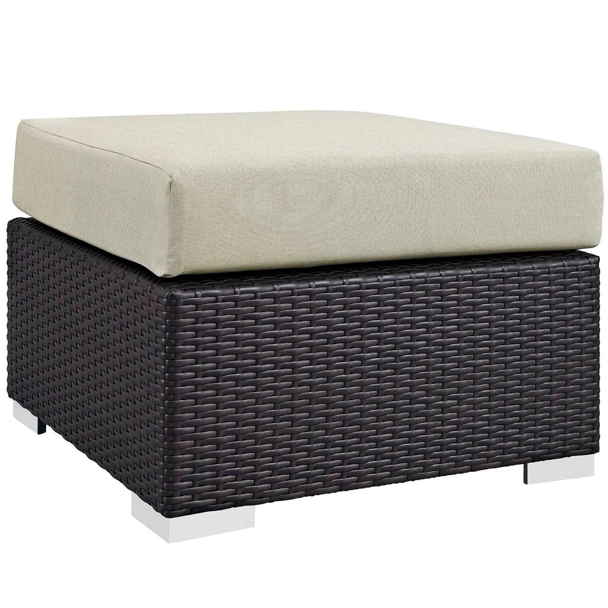 Modway Convene 10-Piece Outdoor Lounge Set | Espresso Frame, Beige, Mocha, or White Cushions, 384 lbs | Free Shipping
