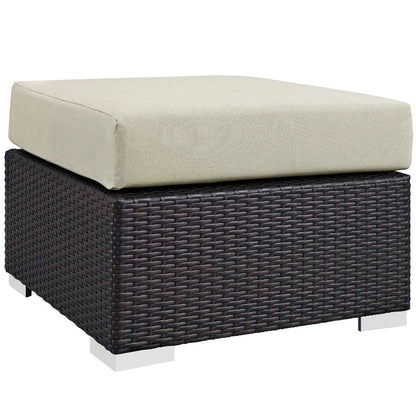 Modway Convene 10-Piece Outdoor Lounge Set | Espresso Frame, Beige, Mocha, or White Cushions, 384 lbs | Free Shipping