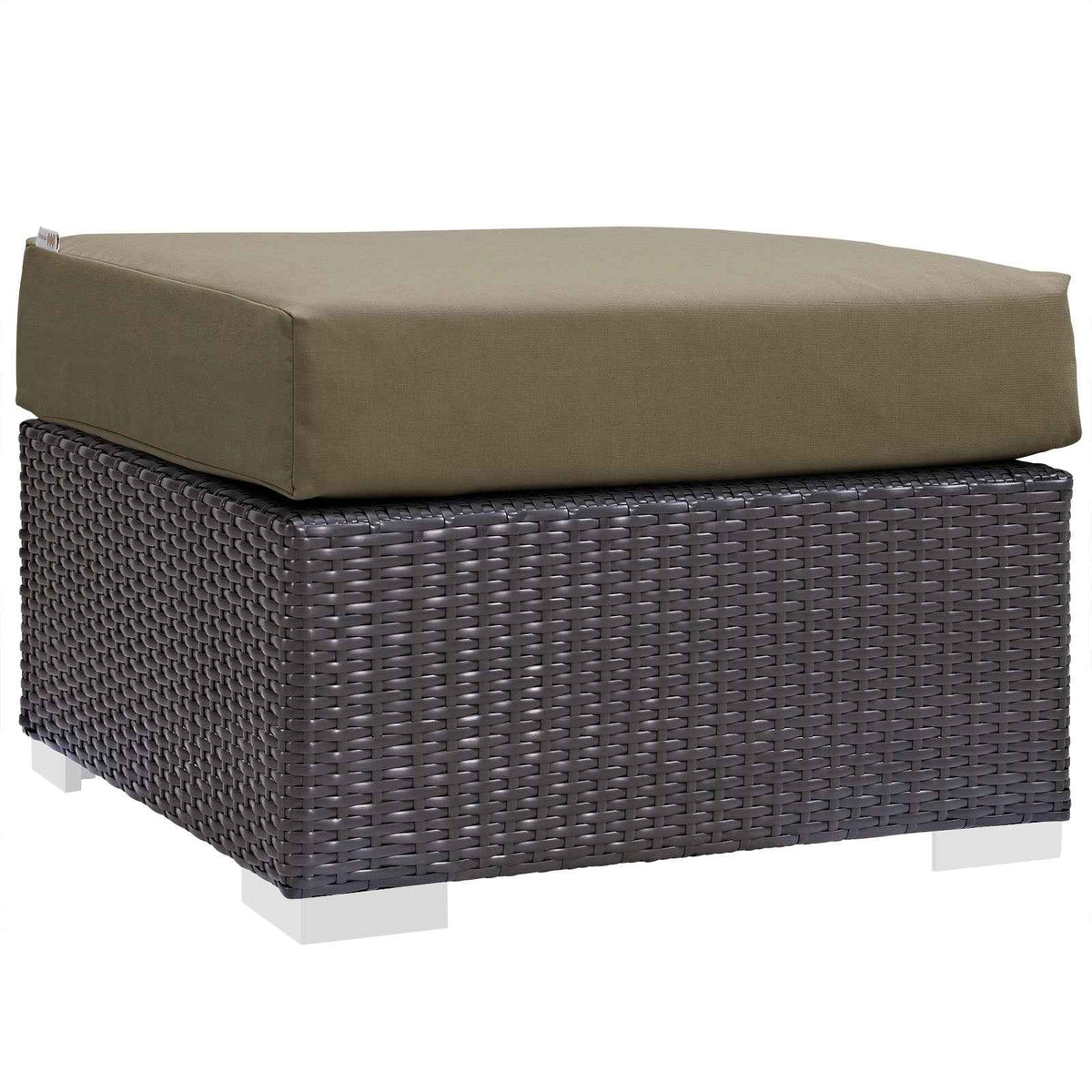 Modway Convene 10-Piece Outdoor Lounge Set | Espresso Frame, Beige, Mocha, or White Cushions, 384 lbs | Free Shipping