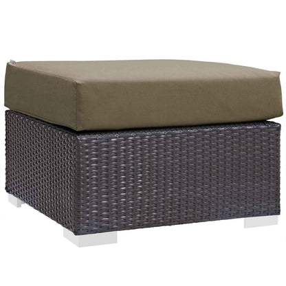 Modway Convene 10-Piece Outdoor Lounge Set | Espresso Frame, Beige, Mocha, or White Cushions, 384 lbs | Free Shipping