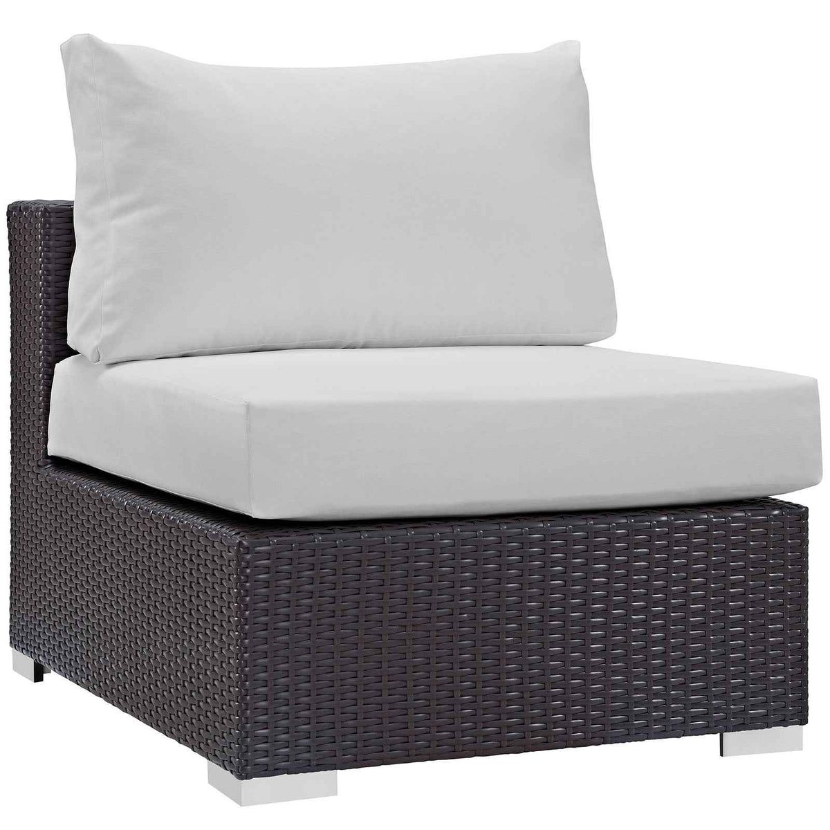 Modway Convene 10-Piece Outdoor Lounge Set | Espresso Frame, Beige, Mocha, or White Cushions, 384 lbs | Free Shipping