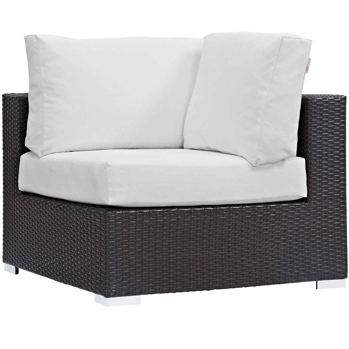 Modway Convene 10-Piece Outdoor Lounge Set | Espresso Frame, Beige, Mocha, or White Cushions, 384 lbs | Free Shipping