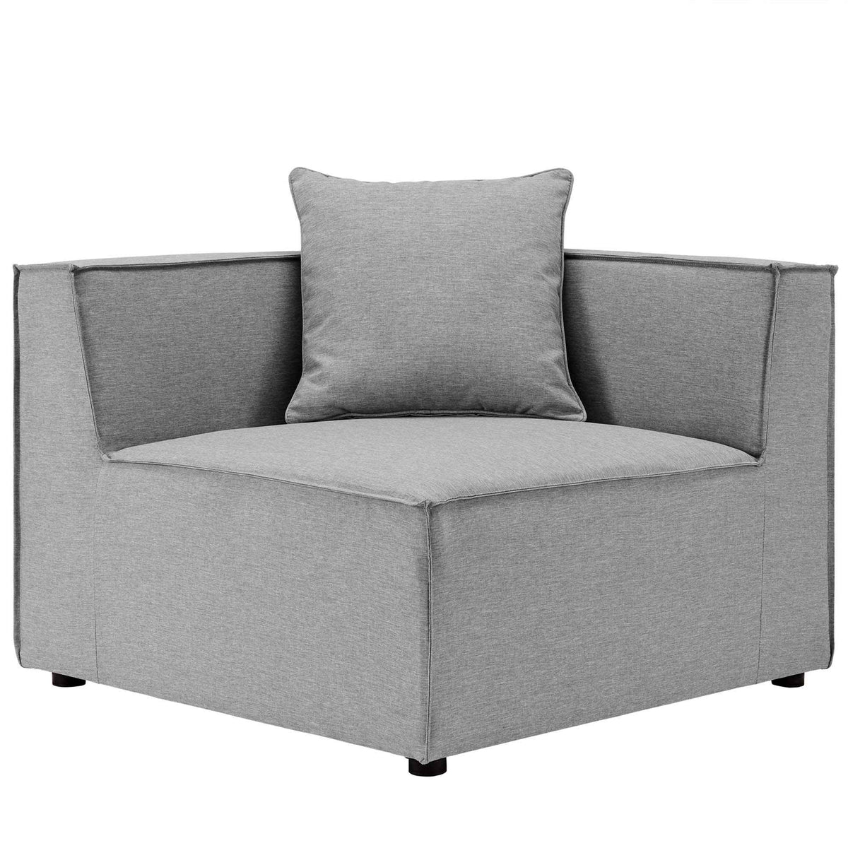 Modway Saybrook 8-Piece Outdoor Sectional Sofa | UV-Resistant Upholstery | White, Gray or Natural Navy | Patio Elegance