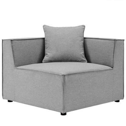 Modway Saybrook 8-Piece Outdoor Sectional Sofa | UV-Resistant Upholstery | White, Gray or Natural Navy | Patio Elegance