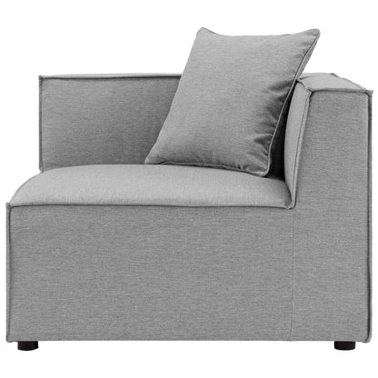 Modway Saybrook 8-Piece Outdoor Sectional Sofa | UV-Resistant Upholstery | White, Gray or Natural Navy | Patio Elegance