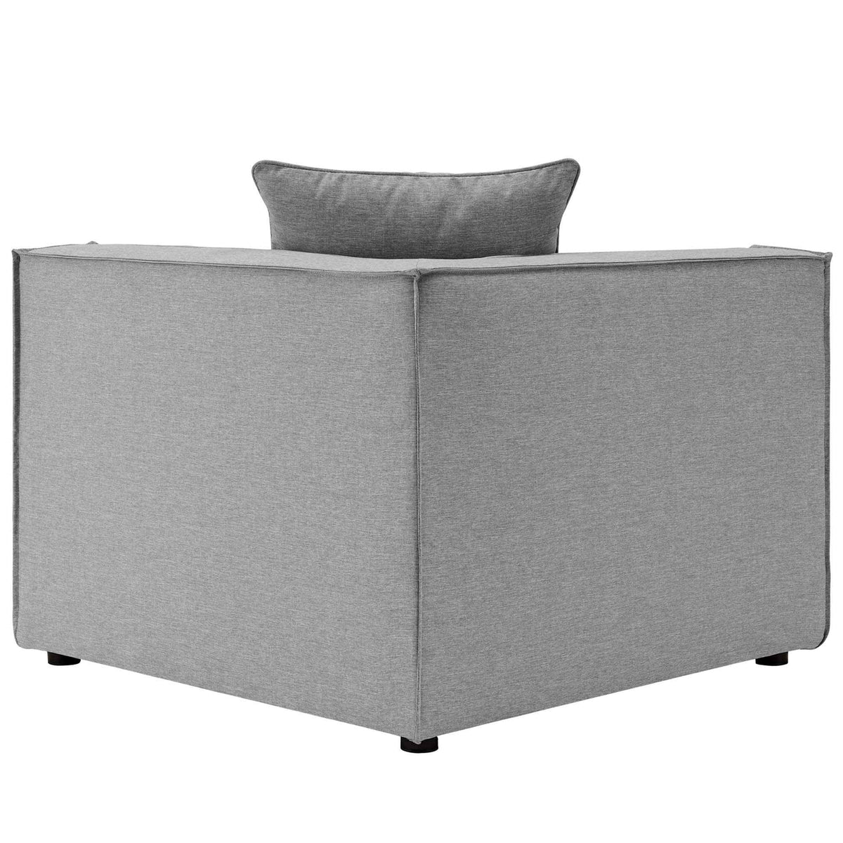 Modway Saybrook 8-Piece Outdoor Sectional Sofa | UV-Resistant Upholstery | White, Gray or Natural Navy | Patio Elegance