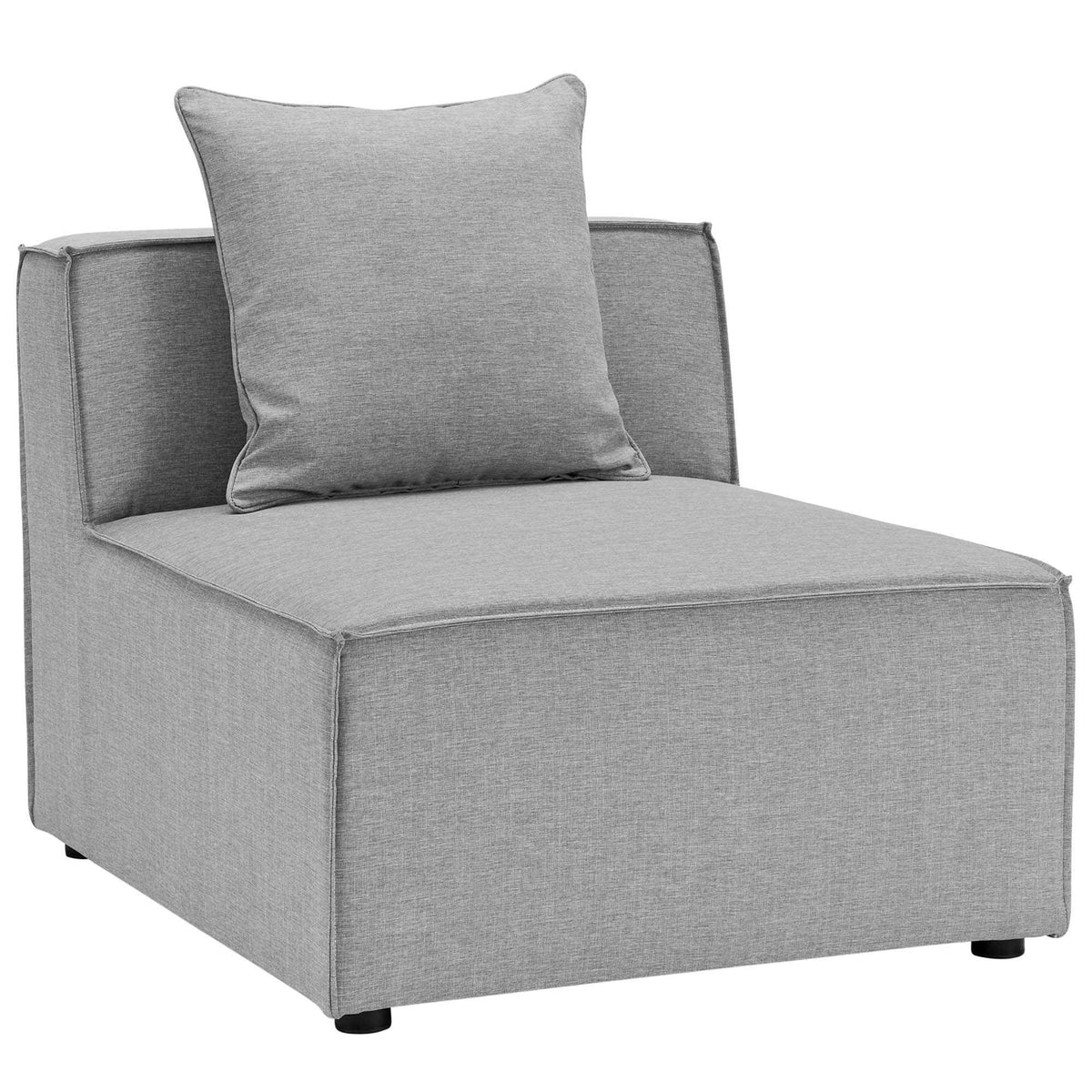 Modway Saybrook 8-Piece Outdoor Sectional Sofa | UV-Resistant Upholstery | White, Gray or Natural Navy | Patio Elegance