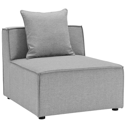 Modway Saybrook 8-Piece Outdoor Sectional Sofa | UV-Resistant Upholstery | White, Gray or Natural Navy | Patio Elegance