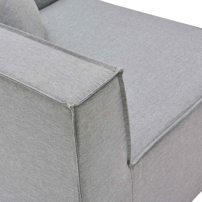 Modway Saybrook 8-Piece Outdoor Sectional Sofa | UV-Resistant Upholstery | White, Gray or Natural Navy | Patio Elegance