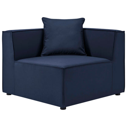 Modway Saybrook 8-Piece Outdoor Sectional Sofa | UV-Resistant Upholstery | White, Gray or Natural Navy | Patio Elegance